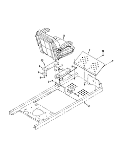 Seat Assembly Diagram and Parts List for Z-FORCE44 17AE3AGF-17AE3AGF010 Cub Cadet Lawn Tractor